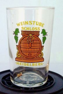 weinstube schloss heidelberg double shot glass germany 