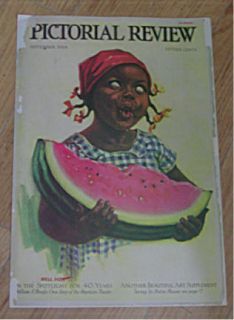 black memorabillia print girl eating watermelon  12