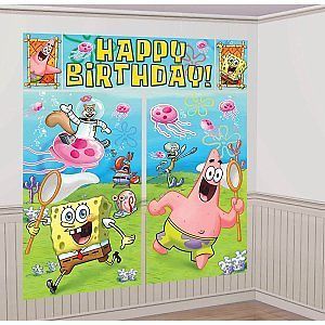  spongebob squarepants giant scene setter birthday party supplies decor
