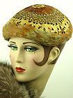 VINTAGE HAT 1950s PHEASANT FEATHER CAP BEAUTIFUL SHAPE, A WORK OF ART 