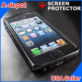   iPhone 5 5G 6th GEN Black Real Aluminum Metal Bumper Frame Case+Screen