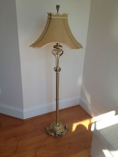 chelsea house brass column floor lamp antique gold time left