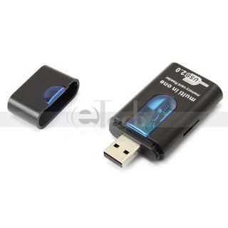   In 1 High Speed Memory USB 2.0 SD/Mini SD/MMC/TF/MS/M2 Card Reader