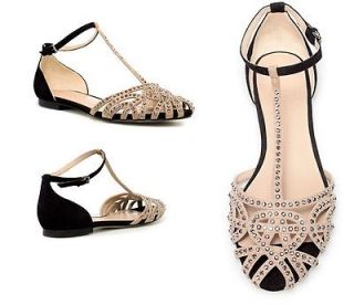 Women Fashionable Bling Bling Rhinestone Flat Jelly Sandals ERP$90 New 