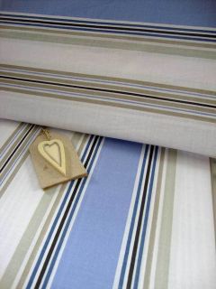 Blue White & Stone / Beige Nautical Stripe Duvet Set (3 Sizes)