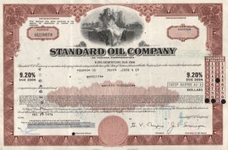 Standard Oil Company stock certificate bond share