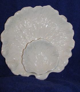   Large Ceramic China 12 Inch 1 Piece Clam Shape Chip and Dip Dish