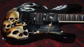 NEW Jackson® SL1 USA Soloist Electric Guitar Skulls Cemetary Art 