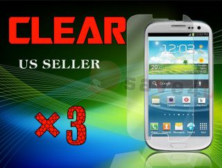   Galaxy S III S3 i9300 CLEAR Screen Savers Protector Guard Covers