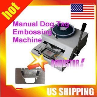 Manual 52 Steel Dog Tag Embosser ID Card Military Embossing Stamping 