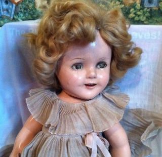 18 Ideal Shirley Temple Doll w/ Original Dress, Underwear, Shoes 