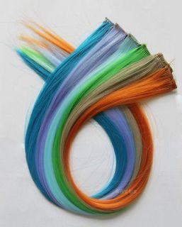 Top Fashion Colored Colorful Clip On In Hair Extension  