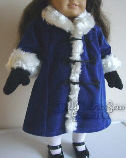 navy coat mittens fits american girl samantha doll time left