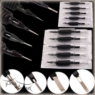 50 pcs Disposable Tattoo Needle and Tube 3/4 Grip with Tip 50 + sizes 