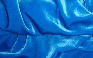 SILK VELVET FQ fabric 28/silk72/rayo​n TURQUOISE doll clothes FIBER 