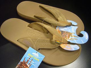 rainbow mens rubber sole sandals east cape brown size 13