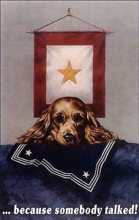   GOLD STAR MOTHERS AMERICAN SERVICE FLAG POSTER COCKER SPANIEL PRINT 33
