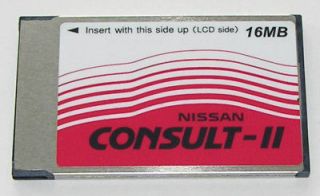 nissan consult ii scan tool service card red time left