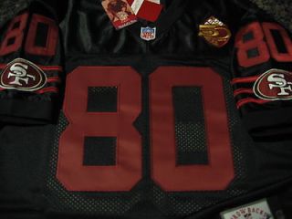 San Francisco 49ers #80 Jerry Rice Throwback w/50 Patch black Jersey 