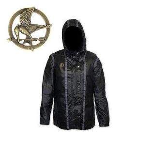 Hunger Games KATNISS PEETA Jacket Costume + Mockingjay PIN Adult Women 