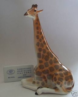 lomonosov porcelain russian large sitting giraffe  112