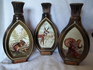   1976 Decanters Beams Choice chipmunk antelope sheep J. Lockhart