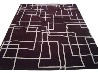   Tufted Modern Designer Wool & Silk Area Carpet Rug Alfombras Teppich