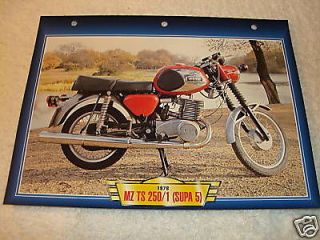 1978 mz ts 250 1 supa 5 motorcycle print 7x10