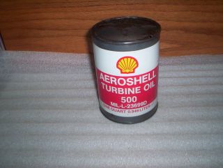 shell aeroshell turbine oil 500 one us quart oil can