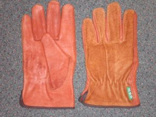   Leather Horse Riding Rodeo Gloves Oil MSA Safety 227507 Large Brown