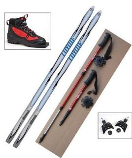   75mm Cross Country SKIS/BINDINGS/BOOTS/POLES   140cm  No Wax  WoodCore