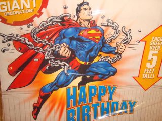 superman scene setters happy birthday add on 5 ft tall