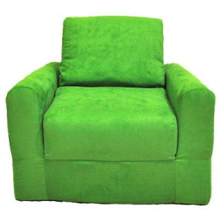 childs micro suede foam chair sleeper  left