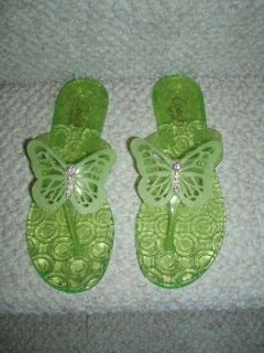 coach lime pasarella butterfly jelly sandals size 6