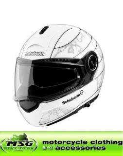 schuberth c3 motorcycle helmet gloss white world xxl from united