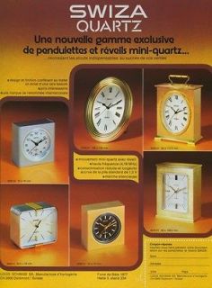 1977 Swiza Clock Company Delemont Switzerland 1977 Swiss Ad Suisse 