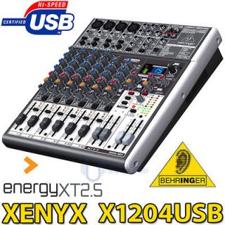 Behringer XENYX X1204USB 12 Input 2/2 Bus Mixer w/USB+DAW Software 