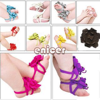   Flower Design Baby Prewalker Infant Shoes Cotton Barefoot Sandals
