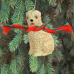 soft coated wheaten terrier holiday ornament new 