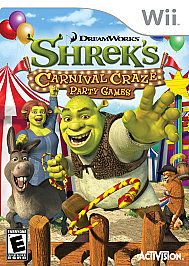 SHREKS CARNIVAL CRAZE PARTY GAMES WII 2008 WITH INSTRUCTION 