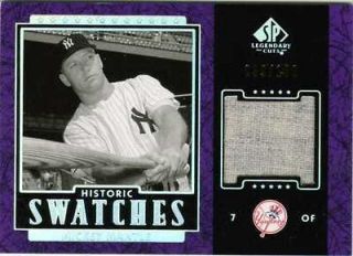 Newly listed Mickey Mantle 2003 SP Legendary Cuts Historic Swatches 