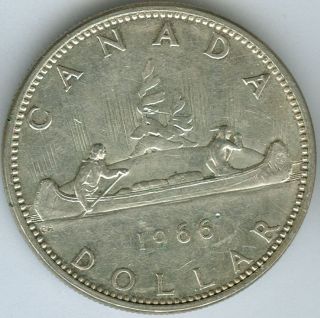 1966 canadian silver dollar voyageur coin stock no l 85