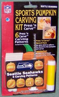 Seattle Seahawks Halloween Pumpkin Carving Kit NFL NEW 6 patterns
