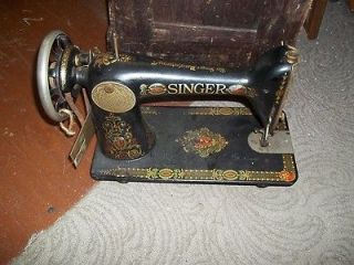 antique red eye singer sewing machine  49