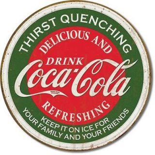 Nostalgic Tin Steel Sign COKE COCA COLA Thirst Quencher Reproduction 