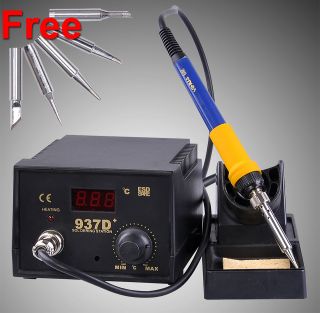 IN 1 HOT AIR SMD REWORK SOLDERING IRON STATION w/ 5 tips s7 852D++