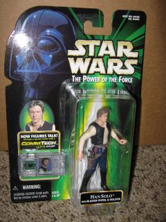   Wars The Power of the Force HAN SOLO with Blaster Pistol & Holster MIP