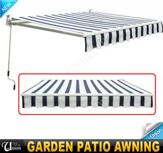   Manual Garden Patio Awning Canopy Sun Shade Retractable Shelter