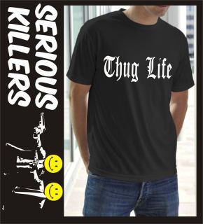 Thug life mens T shirt birthday gift idea F14 Hip Hop gangster 2 Pac 