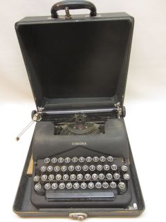 1930s LC Smith & Corona Standard Speedline Manual Typewriter Portable 